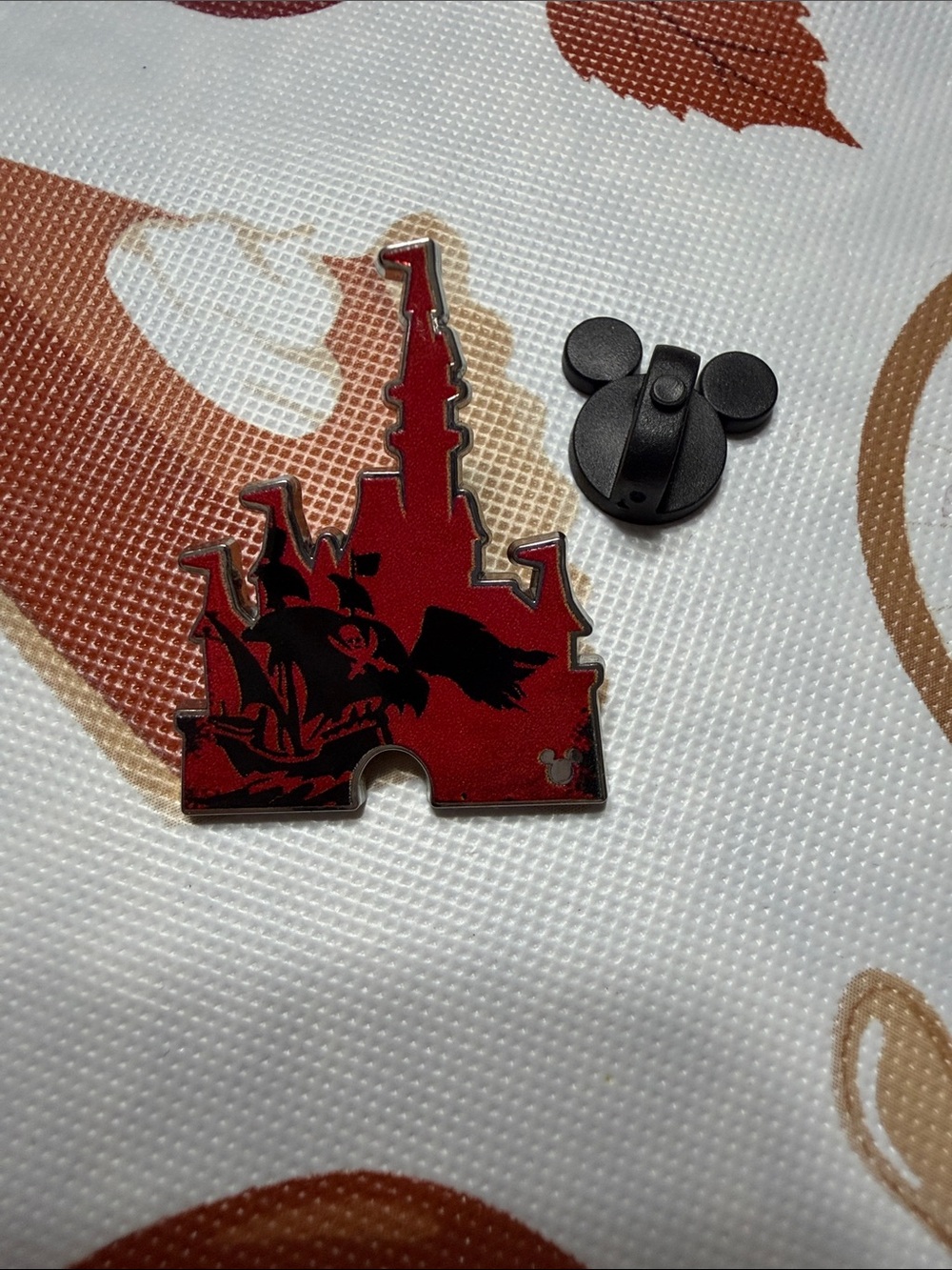 Disney Castle Pirate Silhouette Enamel Pin -
